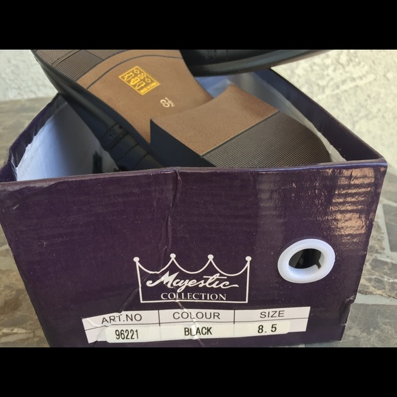 NWT Mens formal slip on leather lining black dress shoes #96221 - Picture 11 of 11